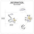 wholesale 925 Sterling Silver Lilies of the Valley Ear Cuffs for Women Girls Gifts Non-Gemstones Minimalist Earrings Set-0-1
