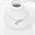 wholesale 925 Sterling Silver Angel Wing & Heart Charm Adjustable Bracelet s for Women-0-4