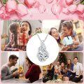 wholesale 925 Sterling Silver Round Cut Crystal Pendant Necklace for Women - Mother's Day Gifts-0-4