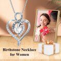 wholesale 925 Sterling Silver Heart Pendant Necklace with Austrian Crystals - I Love You Forever Message s for Wife/Girlfriend/Mom on Valentine's Day/Birthday/Anniversary-0-5