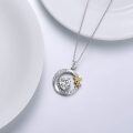 wholesale 925 Sterling Silver Heart-Shaped Cubic Zirconia Pendant with Star and Crescent Moon Design Necklaces for Women-0-4