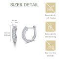 wholesale 925 Sterling Silver 925 Cubic Zirconia Huggie Hoop Earrings-0-1