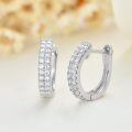 wholesale 925 Sterling Silver 925 Cubic Zirconia Huggie Hoop Earrings-0-4