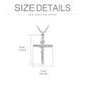 wholesale 925 Sterling Silver Cross Jesus Crucifix Pendant Necklace with INRI Chain 47cm-0-1