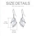 wholesale Sterling Silver Drop Earrings with Gemstone Dainty Jewelry Gift for Women - Rhodium Plated-0-1