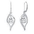 wholesale 925 Sterling Silver Teardrop Crystal Dangle Earrings for Women Gifts-0-0