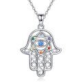 wholesale 925 Sterling Silver Evil Eye Hamsa Hand Pendant Necklace  for Women-0-0