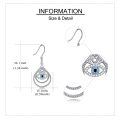 wholesale 925 Sterling Silver Blue CZ Evil Eye Celtic Knot Dangle Earrings for Women-0-1