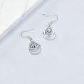 wholesale 925 Sterling Silver Blue CZ Evil Eye Celtic Knot Dangle Earrings for Women-0-4