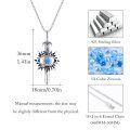 wholesale 925 Sterling Silver Evil Eye Blue Zircon Sword Protection Necklace Pendant Jewelry for Women and Girls-0-1