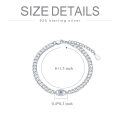 wholesale 925 Sterling Silver Cuban Chain Evil Eye CZ Adjustable Bracelet for Women Girls-0-1