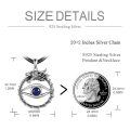 wholesale 925 Sterling Silver Blue Evil Eye Dragon Necklace Pendant Jewelry for Women and Men-0-1