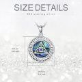 wholesale 925 Sterling Silver Abalone Shell Evil Eye Pendant Necklaces for Women Spiritual Protection s-0-1