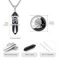 wholesale 925 Sterling Silver Hexagonal Quartz Evil Eye Ankh Pendant Necklaces for Men-0-1