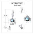 wholesale 925 Sterling Silver Moonstone Evil Eye Heart Drop Earrings Nazar  for Her-0-1