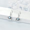 wholesale 925 Sterling Silver Moonstone Evil Eye Heart Drop Earrings Nazar  for Her-0-3