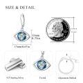 wholesale 925 Sterling Silver Evil Eye Drop Earrings with Blue Crystals and Lucky Charm Protection s for Women-0-1