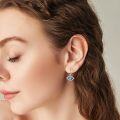 wholesale 925 Sterling Silver Evil Eye Drop Earrings with Blue Crystals and Lucky Charm Protection s for Women-0-2