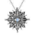wholesale 925 Sterling Silver Evil Eye Compass Pendant Necklace for Women and Men - Birthday & Christmas Gifts-0-0