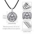 wholesale 925 Sterling Silver Evil Eye Triangle Pendant Necklaces for Women Girls-0-1