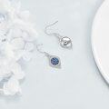 wholesale 925 Sterling Silver Evil Eye Blue Crystal Drop Dangle Earrings for Women and Girls-0-4