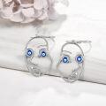 wholesale 925 Sterling Silver Evil Eye Face Drop Earrings for Women and Girls-0-4