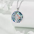 wholesale 925 Sterling Silver Blue Crystal Angel & Mom Necklace - Mothers Day Gift for Her-0-3