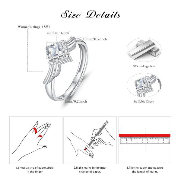 Sterling Silver Angel Wing Adjustable Rings-1