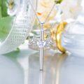 wholesale 925 Sterling Silver Angel Wing Heart Cross Moon Star Pendant Necklace for Women Gifts-0-3