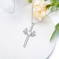 wholesale 925 Sterling Silver Angel Wing Heart Cross Moon Star Pendant Necklace for Women Gifts-0-4