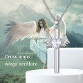 wholesale 925 Sterling Silver Angel Wing Heart Cross Moon Star Pendant Necklace for Women Gifts-0-5
