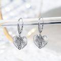 wholesale 925 Sterling Silver Cross & Wings CZ Heart Drop Earrings for Women Gift-0-4