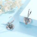 wholesale 925 Sterling Silver Cross & Wings CZ Heart Drop Earrings for Women Gift-0-5
