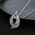 wholesale 925 Sterling Silver Angel Wings Pendant Necklace Gothic  for Women Men-0-5