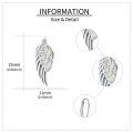 wholesale 925 Sterling Silver Opal Angel Wings Drop Dangle Earrings for Women-0-1