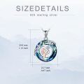 wholesale 925 Sterling Silver Blue Crystal Mother & Child Heart Pendant Necklace Gift for Mom/Dad/daughter-0-1