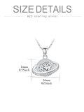 wholesale 925 Sterling Silver White Gold Plated Moissanite Saturn Planet Pendant Necklace (18+2 inch)-0-1