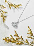 wholesale 925 Sterling Silver White Gold Plated Moissanite Saturn Planet Pendant Necklace (18+2 inch)-0-4