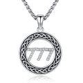 wholesale 925 Sterling Silver 777 Celtic Knot Pendant Necklaces for Women Men Birthday Gifts Jewelry-0-0
