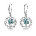 wholesale 925 Sterling Silver Celtic Knot & 4-Leaf Clover Drop Earrings - Irish s for Women and Girls-0-0