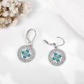 wholesale 925 Sterling Silver Clover Drop Earrings with Leverback Closure - Perfect Gifts for Her-0-1