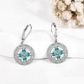 wholesale 925 Sterling Silver Clover Drop Earrings with Leverback Closure - Perfect Gifts for Her-0-2