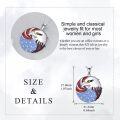 wholesale 925 Sterling Silver American Flag Bald Eagle Pendant Necklace-0-1