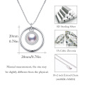 wholesale 925 Sterling Silver Metal Circle Pearl Pendant Necklace - Mothers Day Gifts-0-1