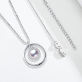 wholesale 925 Sterling Silver Metal Circle Pearl Pendant Necklace - Mothers Day Gifts-0-3