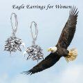 wholesale 925 Sterling Silver Eagle Head Drop Earrings for Women Gothic Style s-0-6