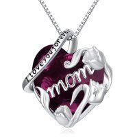 wholesale Sterling Silver Cute Animals Pendant Necklace Jewelry Gift for Couples Sister Daughter Mother - Rhodium Plated- Rhodium Plated