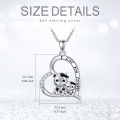 wholesale 925 Sterling Silver Cow Family Love Forever Heart Pendant Necklace Gift for Mom-0-1