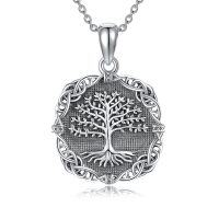 wholesale 925 Sterling Silver Celtic Knot Tree of Life Pendant Necklace for Mom Wife Daughter- Oxidized/Oxidised