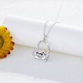wholesale 925 Sterling Silver Sloth Love Forever Heart Pendant Necklace for Mom & Daughter-0-3